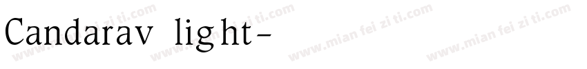 Candarav light字体转换